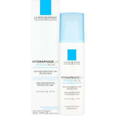 La Roche-Posay Hydraphase Intense UV Riche Face Cream SPF20 50ml - Normal to Dry Skin - QH Clothing
