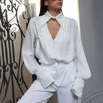All Match White Shirt Autumn Women Casual Loose Long Sleeve Shirt - Quality Home Clothing| Beauty