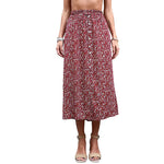 Arrival Summer Printed Red Skirt Floral Skirt - Quality Home Clothing| Beauty