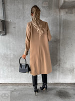 Autumn And Winter Simple Long Sleeve Double Row Button Woolen Coat Women - Quality Home Clothing| Beauty