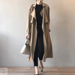 Autumn New Fashion Elegant Long Trench Coat For Women Retro British Baggy Coat Women - Quality Home Clothing| Beauty