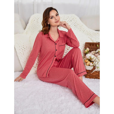 ​Autumn Winter Cardigan Pajama Set -  QH Clothing