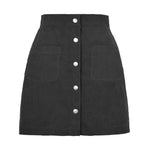 Autumn Winter Corduroy Hip Skirt Single Breasted Slim Fit Solid Skirt Women Clothing - Quality Home Clothing| Beauty