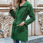 Autumn Winter Hoodie Cinched Rain Proof Clothes Zipper Women Raincoat Outdoor Mountaineering - Quality Home Clothing| Beauty
