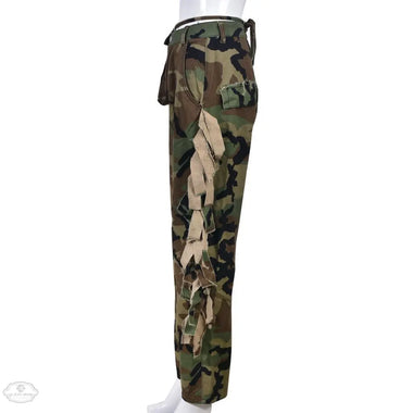 Autumn Winter Wansheng Camouflage Personality Tassel Pocket Casual Pants - Quality Home Clothing| Beauty