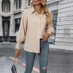 Autumn Women Clothing Solid Color Long Sleeve Shirt Women - Quality Home Clothing| Beauty