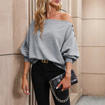Autumn Women Clothing off Neck off Shoulder Sweater Women - Quality Home Clothing| Beauty