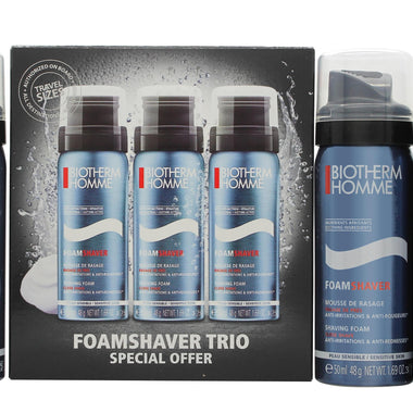 Biotherm Homme Gift Set 3 x 50ml Sensitive Shaving Foam