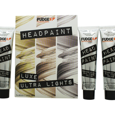 Fudge Professional Headpaint High Lift Trio Kit 60ml 12.13 Ultra Light Cool Champagne + 60ml 12.23 Ultra Light Rose0 12.12 Ultra Light Pearl Violet