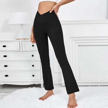 Bell Bottom Pants Sexy Skinny Yoga Pants Stretchy High Waist Slimming Trousers Women Hip Lifting Outer Wear - Quality Home Clothing| Beauty