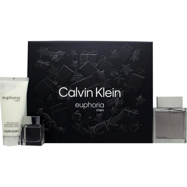 Calvin Klein Euphoria Gift Set 100ml EDT + 100ml Aftershave Balm + 15ml EDT - QH Clothing