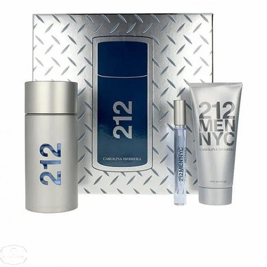 Carolina Herrera 212 NYC Men Gift Set 100ml EDT + 100ml Aftershave Gel + 10ml EDT - QH Clothing