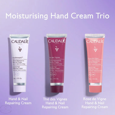 Caudalie Moisturising Hand Cream Trio Gift Set 30ml Vinotherapist + 30ml The des Vignes + 30ml Rose de Vigne - QH Clothing