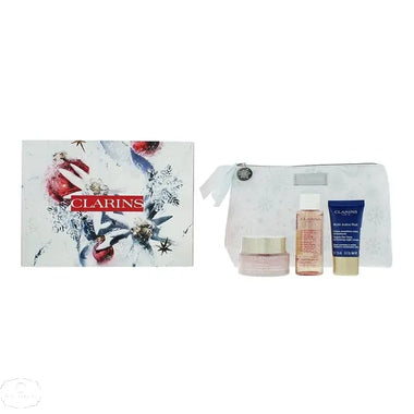 Clarins Multi-Active Collection Gift Set 50ml Multi-Active Day Cream + 15ml Multi-Active Night Cream + 50ml Cleansing Micellar Water + Wash Bag - QH Clothing