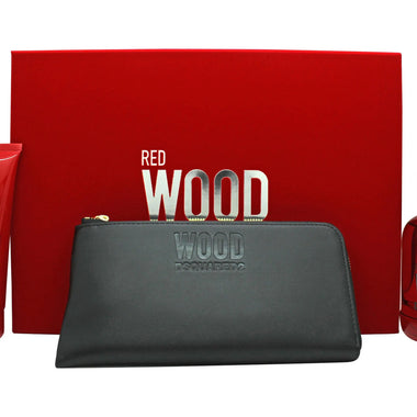 DSquared² Red Wood Gift Set 100ml EDT + 100ml Shower Gel + Purse - Quality Home Clothing| Beauty