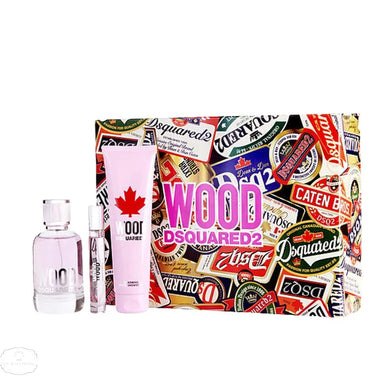 DSquared² Wood For Her Gift Set 100ml EDT + 150ml Body Lotion - QH Clothing