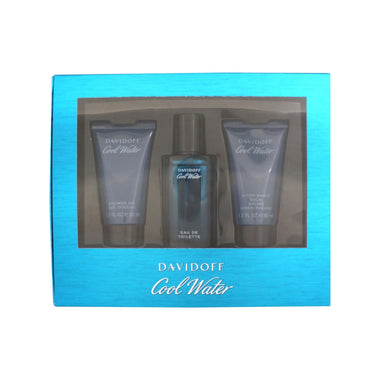 Davidoff Cool Water Giftset 40ml EDT + 50ml Duschgel + 50ml Aftershave Balm - QH Clothing