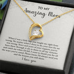Elegant Diamond Heart Gift Box Necklace for an Amazing Mom -  QH Clothing