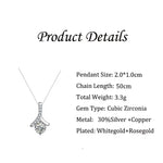 Elegant Diamond Herringbone Pendant Necklace for Mother's Day -  QH Clothing