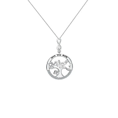Elegant Diamond Tree of Life Pendant Necklace in Gift Box -  QH Clothing