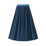Elegant Pleated Skirt Double Pleated Draping Summer Slimming Mid Length Pleated Skirt - Quality Home Clothing| Beauty