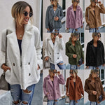 Fall Winter Button Blazer Collar Pocket Women Blouse - Quality Home Clothing| Beauty