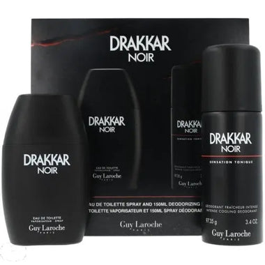 Guy Laroche Drakkar Noir Gift Set 100ml EDT + 150ml Deodorant Spray - QH Clothing