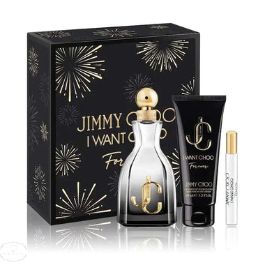 Jimmy Choo I Want Choo Forever Gift Set 100ml EDP + 100ml Body Lotion + 7.5ml EDP - QH Clothing