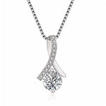 Luxury Herringbone Diamond Pendant Necklace in Gift Box -  QH Clothing