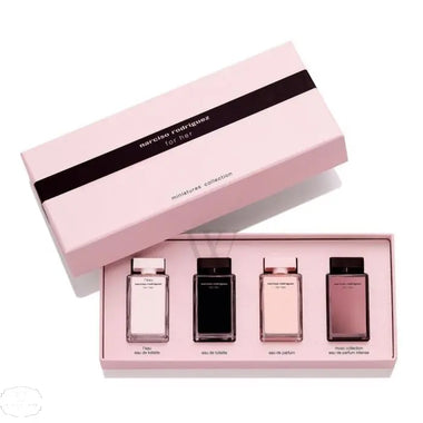 Narciso Rodriguez For Her Miniatures Gift Set 7.5ml EDT + 7.5ml EDP + 7.5ml Fleur Musc EDP + 7.5ml Pure Musc EDP - QH Clothing