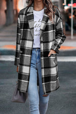 Checkered Wool Shacket Coat - QH Clothing