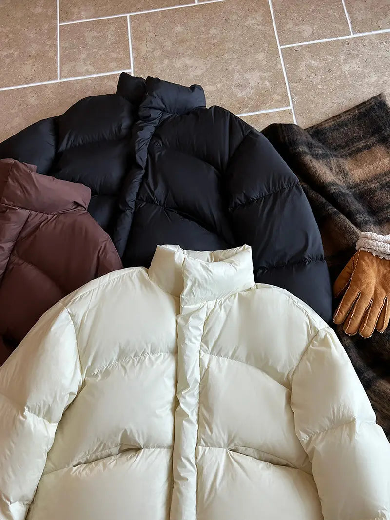 National Standard 90 White Duck down Short down Jacket Women Japanese All Matching Thickened Puffer Jacket