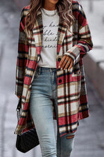 Checkered Wool Shacket Coat - QH Clothing