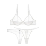 Thin Mesh Bra Set