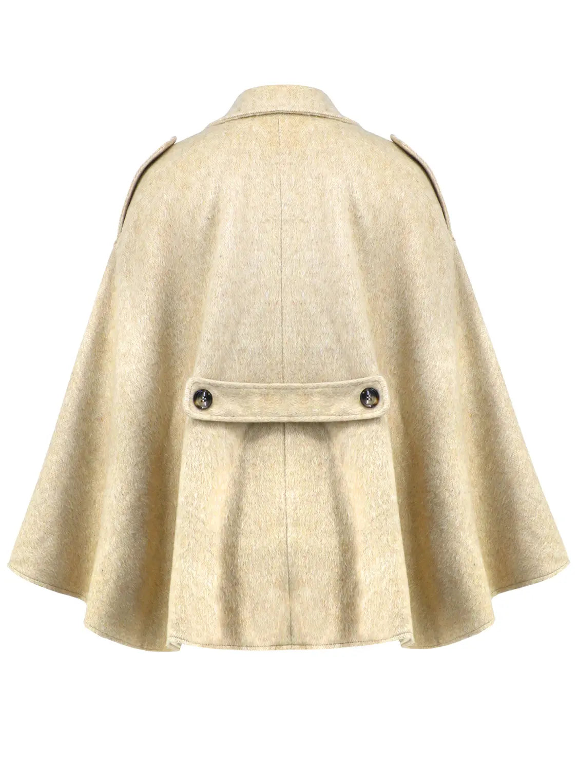 Winter Woolen Coat High Grade Collared Thin Strap Slim Fit Cloak Robe Jacket