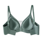 Green V-Neck Bra Set