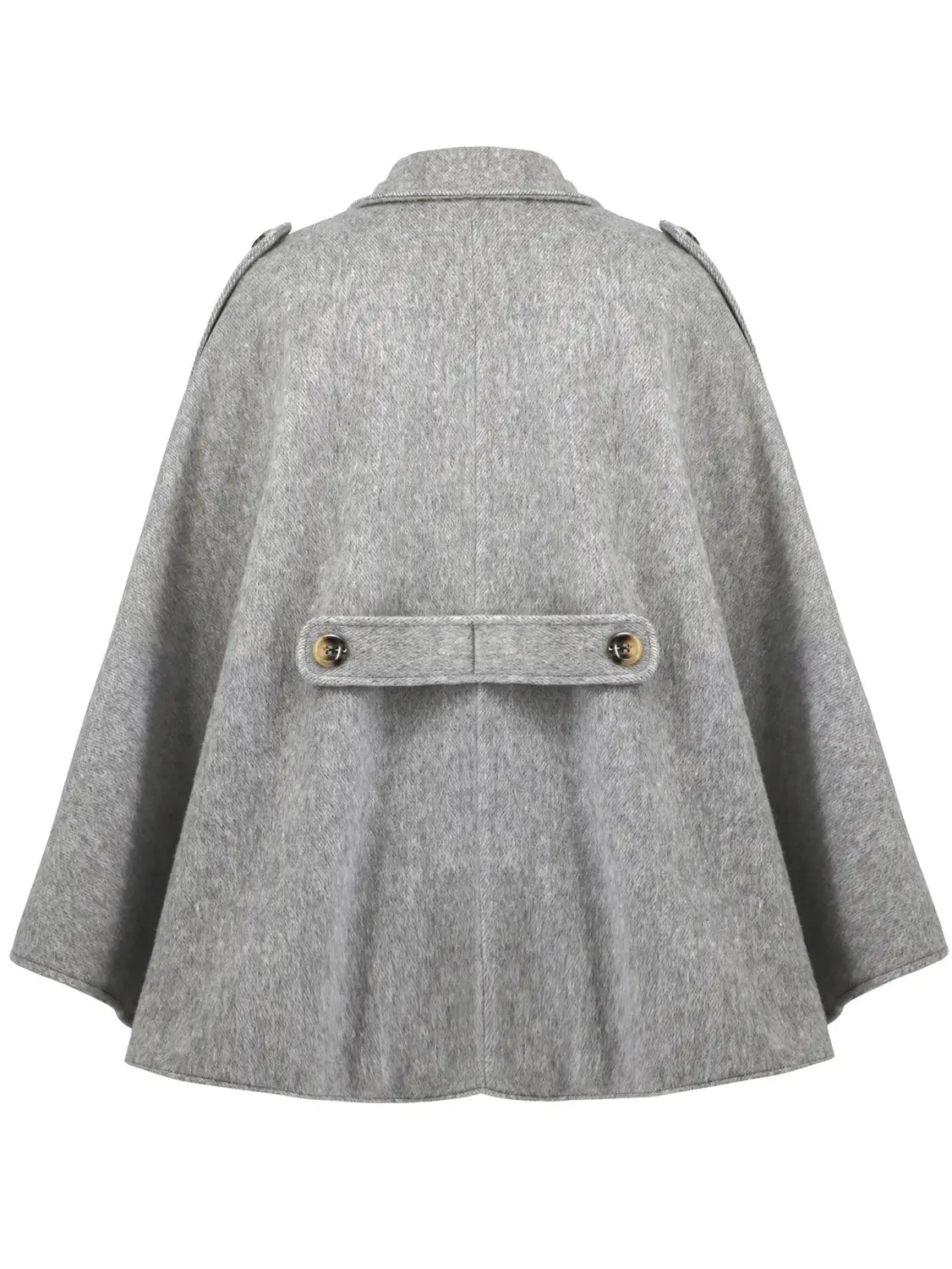 Winter Woolen Coat High Grade Collared Thin Strap Slim Fit Cloak Robe Jacket