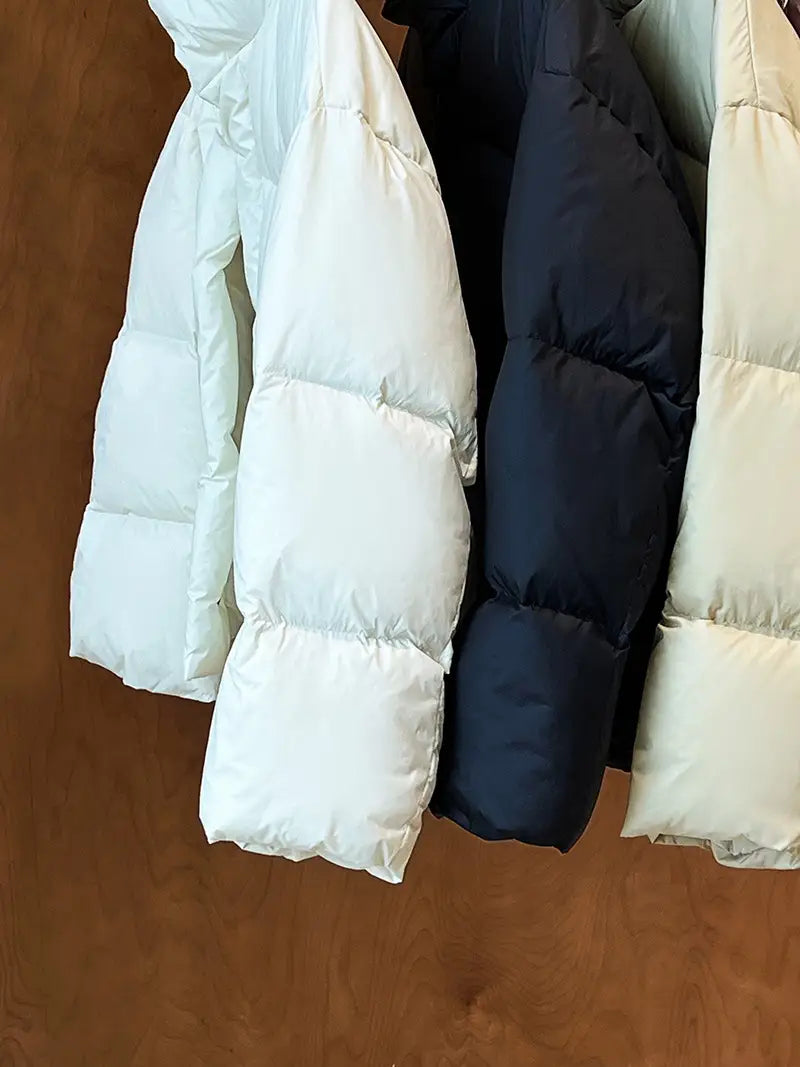 National Standard 90 White Duck down Short down Jacket Women Japanese All Matching Thickened Puffer Jacket