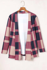 Plaid Tup Cardigan Women Autumn Loose Draped Cardigan A Line Coat Women - Quality Home Clothing| Beauty