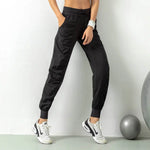 Pleated Slim-Fit Fitness Sports Pants Female Loose-Fit Tappered Trousers Running Pants Casual Quick-Drying Trousers Harem Pants Thin - Quality Home Clothing| Beauty