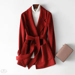 Reversible Cashmere Coat Women Short Spring Autumn Pure Handmade Woolen Coat Women - Quality Home Clothing| Beauty