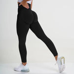 Seamless Small Crescent Breathable Quick-drying Fitness Pants Women High Waist Peach Hip Tight Stretch Hip Lift Yoga Pants - Quality Home Clothing| Beauty