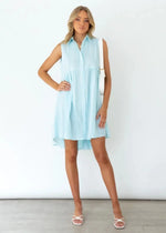 Spring Summer Sexy Sleeveless Striped Collared Loose Shirt Dress Dress - Quality Home Clothing| Beauty