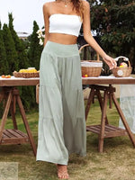 Spot Goods Summer Casual Wide Leg Cotton Linen Popular High Waist Loose Pants Women Pants - Quality Home Clothing| Beauty