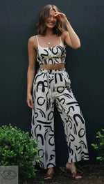 Strappy Printed Top and Pants Set - Quality Home Clothing | Beauty