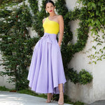 Summer Elegance Retro Solid Color Wide Hem Skirt - Quality Home Clothing| Beauty
