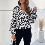 Top Spring Polo Collar Long Sleeve Printed Shirt - Quality Home Clothing| Beauty