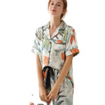 ​Tropical Silk Pajama Set -  QH Clothing