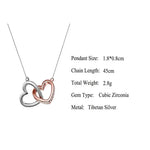 Two-Tone Love Connection Diamond Necklace -  QH Clothing
