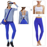 Yoga Suit Women High Waist Belly Contracting Tights Running Fitness Sportswear Three Piece - Quality Home Clothing| Beauty